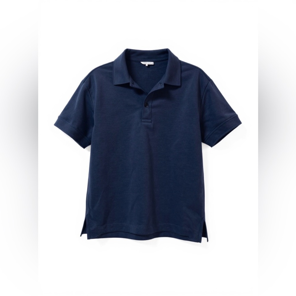 HONORS Womens XS Navy Blue Short Sleeve Collared Knit Top‎